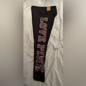 NEW Victorias Secret Plaid LOVE PINK Size Large High Waist Leggings Yoga Pants
